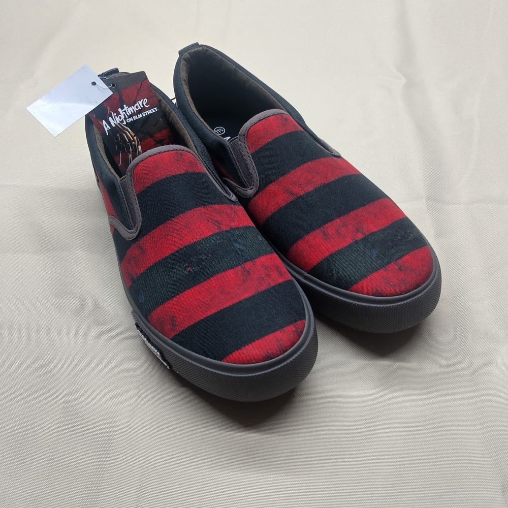 Ground Up A Nightmare on Elm Street Freddy Krueger Striped Slip On Mens 11.5